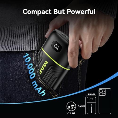MARBERO Portable Charger 10000mAh Mini Power Bank USB C in&out Fast Charging Battery Pack Compact External Phone Powerbank Compatible with iPhone 16 15 14 13 12 Samsung S22 S21 Google AirPods iPad etc 2