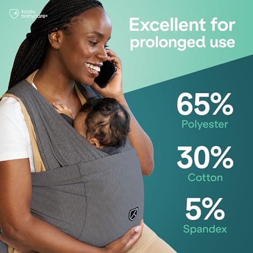 Koala Babycare Baby Carrier Wrap, Easy to Wear As a T-Shirt - Original Baby Carrier Newborn to Toddler - Sling One Size Fits All - Baby Wraps Carrier Up to 22lbs 3