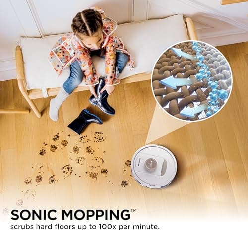 Shark Stratos 2-in-1 Robot Vacuum & Mop with 25+ Hands-Free Features & NeverTouch Self-Cleaning Base, Precision Mapping, Autolift Technology, HEPA Filtration, Edge Detect, AV2700ZE, White 3