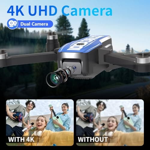 LE-IDEA GPS Drones with Camera for Adults 4k Professional, IDEA36LCD Drones with 4.5-inch LCD Screen Brushless Motor, Auto Return, Follow Me, One Key Start, Foldable RC Quadcopter for Beginners 2