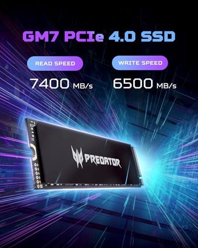 acer Predator GM7 2TB SSD: M.2 2280 PCIe Gen 4 x4 NVMe 2.0, Read Speed Up to 7400 MB/s, Internal PC Solid State Drive for Laptop, Desktop and PS5 - BL.9BWWR.119 3