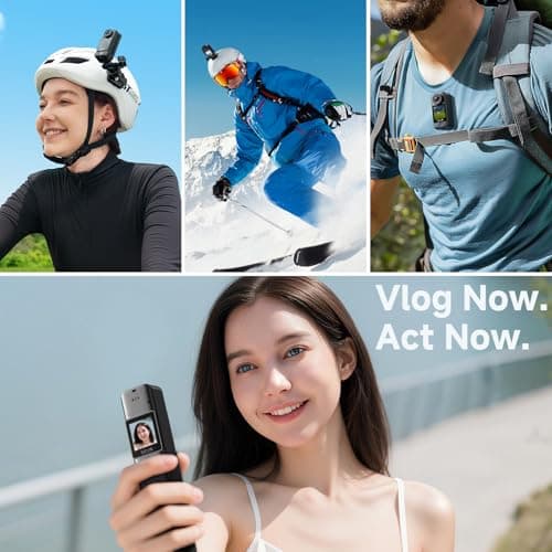 SJCAM C300 Pocket Travel Action Camera 4K,7Hour Power,154° Wide FOV Video Recording,6-Axis Stabilization,Dual-Touch Screen Body Camera,30M Waterproof,Vlogging YouTube Live Streaming,Black 64G Card 4