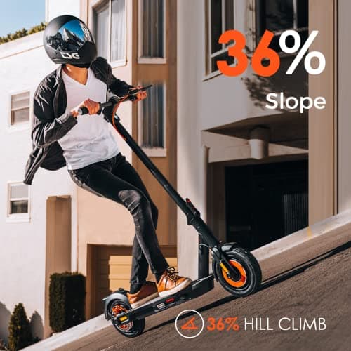 Inmotion Climber 750W Dual Motor Electric Scooter - 36% Hill Climb, 23.7mph Speed, 35 Mile Range, 10" Pneumatic Tires, Dual E-Brakes Rear Disc, 287LBS Load - for Mountain & Hilly Terrains 3