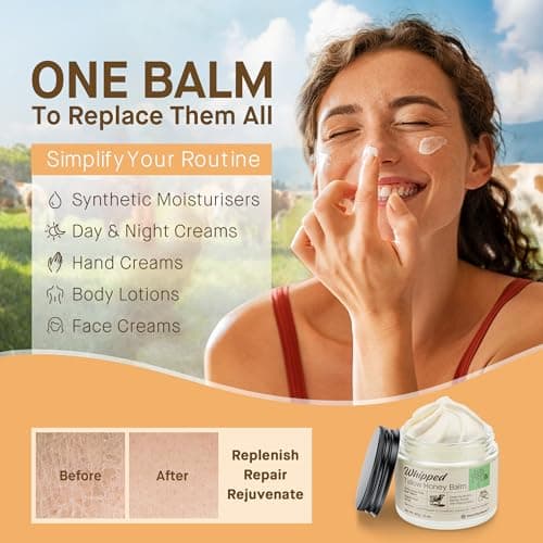 Beef Tallow Honey Balm for Skin: 100% Grass Fed Whipped Organic Moisturizer with Organic Raw Honey, Jojoba Oil, Vitamin E – Natural Face and Body Care for Mature, Dry or Sensitive Skin, 2oz 7