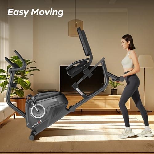 CURSOR FITNESS Recumbent Exercise Bike, Stationary Bikes for Home with Adjustable Seat, 16-Level Magnetic Resistance Recumbent Exercise Bike for Home Gym Cardio Workout Training 5