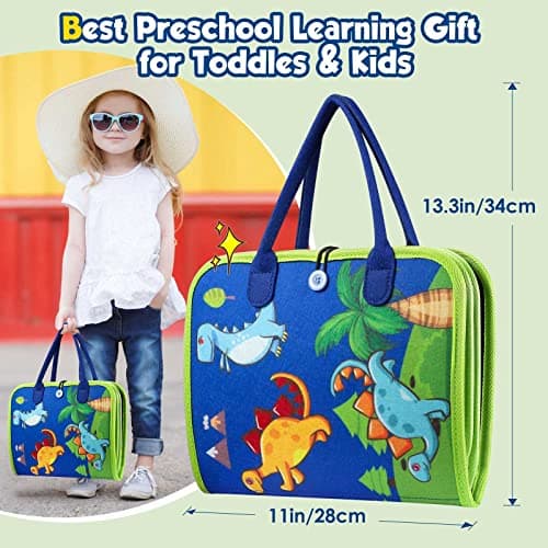 Winblo Toddler Busy Board - Montessori Toys for Toddler Boy Birthday Gift, Educational Learning Sensory Busy Book for Toddler Boys, Toddlers Activities Travel Toys for Airplane Car 2