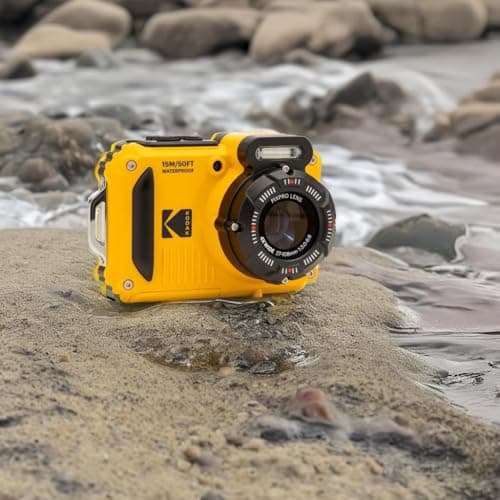 KODAK PIXPRO WPZ2 Rugged Waterproof Shockproof Dustproof WiFi Digital Camera 16MP 4X Optical Zoom 1080P Full HD Video Vlogging Camera 2.7" LCD (Yellow) 3