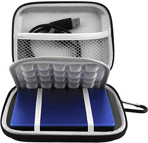 Lacdo Hard Drive Carrying Case for Seagate Portable/Seagate One Touch/Game Drive for PS5 / Ultra Touch Portable External Hard Drive HDD 1TB 2TB 4TB 5TB USB 3.0 Shockproof Travel Bag, Black