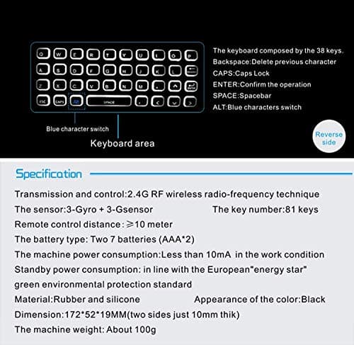 Air Mouse,MX3 Pro Voice Mini Keyboard, Backlit Remote Control,Mini Wireless Keyboard & IR Learning Air Mouse Remote,Compatible for Raspberry Pi, Android TV Box, Projector,HTPC, Window, Mac OS 2