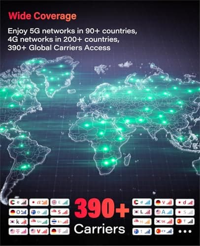 GlocalMe Red Numen Air 5G Mobile Hotspot, Portable WiFi Hotspot for Travel in 200+ Countries, Ultra High Speed Hotspot Device with Speed Up to 2.5Gbps, No SIM Card Required, 16 Connected Devices 3