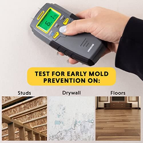 General Tools MMD4E Digital Moisture Meter, Water Leak Detector, Moisture Tester, Pin Type, Backlit LCD Display With Audible and Visual High-Medium-Low Moisture Content Alerts, Grays 2