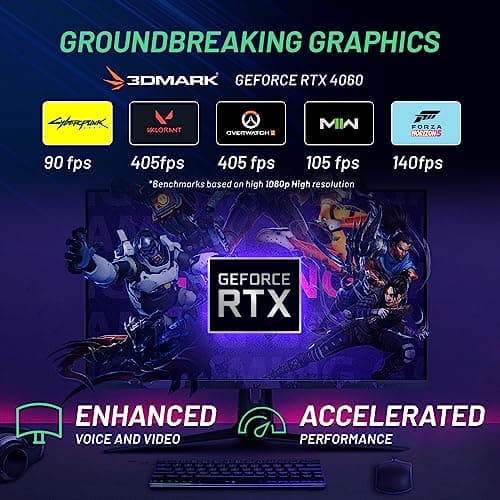 Skytech Gaming Shadow Gaming PC Desktop – Intel Core i7 13700F 2.1 GHz, NVIDIA RTX 4060, 1TB NVME SSD, 16GB DDR4 RAM 3200, 600W Gold PSU, 360mm AIO, 11AC Wi-Fi, Windows 11 Home 64-bit,Black 4