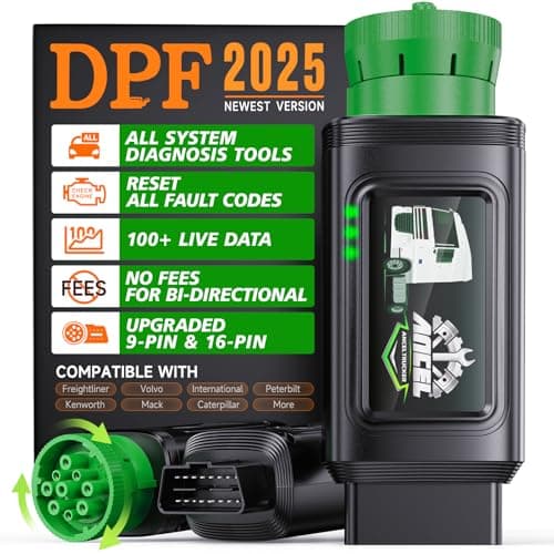 ANCEL HD100 Heavy Duty Truck Scanner with DPF Regen for Cummins & CAT Engines, Bluetooth Diesel Diagnostic Tool with All-System Scan, HDOBD & OBD2 Code Reader for Semi Trucks, Lifetime Free Updates