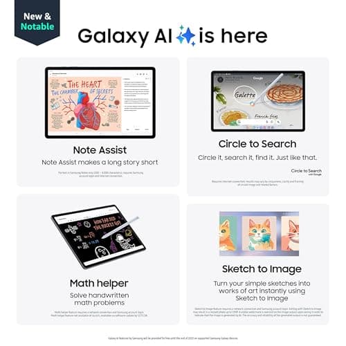 Samsung Galaxy Tab S10+ Plus 12.4” 256GB Android Tablet, Galaxy AI Tools, Circle to Search, AMOLED 2X Display, Long Battery Life, Durable Design, S Pen for Note-Taking, US Version, Moonstone Gray 2