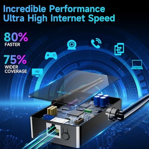 2026 WiFi Extender Signal Booster, New Gen Internet Booster for Home, 4X Faster, Covers up to 10,000 sq.ft, Wi-Fi Repeater with Ethernet Port, Wireless Long Range Amplifier, Easy Setup (Black) 3