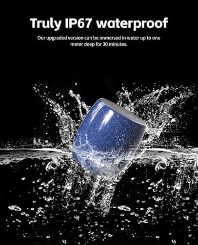 Small Speaker, Bluetooth Speaker with 360°HD Stereo Sound and Robust Bass, Mini Speakers with Hands-Free Call, IP67 Waterproof, Portable Speakers for Shower, Room, Car, Trip, Ideal Gift for Men, Women 3