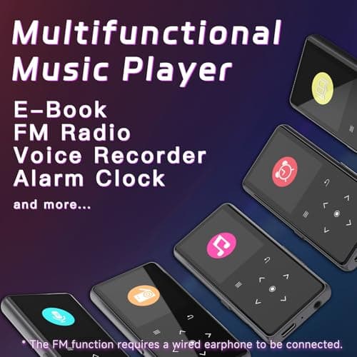 128GB MP3 Player with Bluetooth, Portable Music Player with Built-in Speaker, Enjoying Your Digital Music and Audiobooks Anytime,Includes FM Radio,Recorder,E-Book,and Comes with Earphones 5
