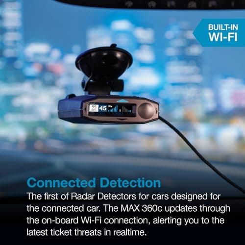 Escort MAX 360c Laser Radar Detector - WiFi and Bluetooth Enabled, 360° Protection, Extreme Long Range, Voice Alerts, Apple CarPlay and Android Auto Compatible, Black 2