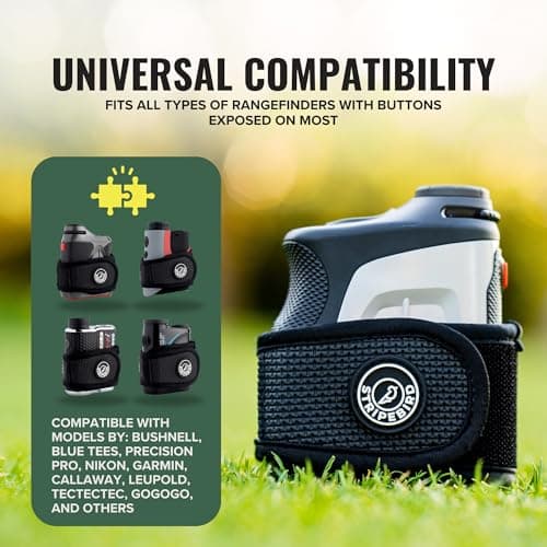 Stripebird - 2.0 Slim Golf Magnetic Rangefinder Strap (Black - Form Fitting & No Buckle Strap) - Golf Range Finder Magnetic Strap - Range Finder Golf Magnetic 5