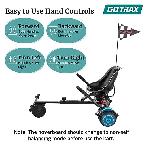 Gotrax Hoverboard Attachment with Rear Shock Absorption, Hoverboard Go Kart(BLA) 5