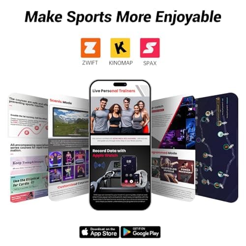 CURSOR FITNESS Exercise Bike, Brake Pad Stationary Bike for Home with Exclusive App, Stationary Bikes for Home with 300 lb Weight, Indoor Cycling Spin Bike Workout Bike with Extra Comfort Seat 2