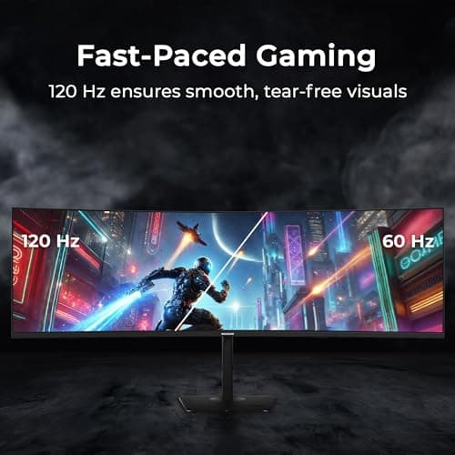 Deco Gear 49” Curved Dual-QHD 5120×1440 Ultrawide Monitor, 120Hz, HDR400, 1ms, FreeSync, USB-C 65W, PBP/PIP, KVM, Speakers, Height-Adjustable Stand – Designed by an American-Owned & Operated Company 2