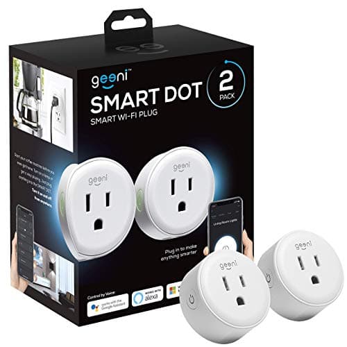 Geeni Dot Smart Plug with 2.4GHz WiFi Connectivity – 2-Pack Compact, Fire-Resistant Smart Outlet Plugs with Schedule & Timer – No Hub Needed, Supports Alexa & Google