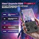 EQQOGIC R36 PROMAX Retro Handheld Game Console,4.0 Inch Full-Lamination IPS Screen Retro Gaming Console,Linux System,Built-in 64GB Memory Retro Game Console,Portable Arcade Video Gaming Console 2