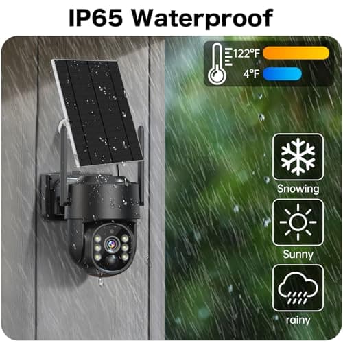 Solar Security Cameras Wireless Outdoor, 5G/2.4G Solar WIFI Cameras for Home Security,Battery Powered Outside Camera,Human Detection, Color Night Vision, 2-Way Talk for home Porch/Garage/Yard 4