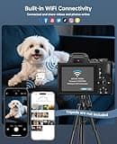 XNSIAKXA 8K Digital Cameras for Photography Autofocus 88MP WiFi Professional 16X Digital Zoom Photography Camera with Dual-Lens for YouTube with Lens Hood, Touch Screen, 2 Batteries & Charging Stand 3