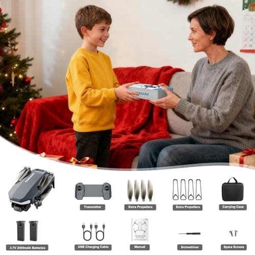 GPS Drone with Camera for Adults - 2K HD Camera FPV Live Video, GPS Drone with Auto Return, Brushless Motor, Foldable Quadcopter, Follow Me, Headless Mode Remote Control for Kids Toys Gifts or Beginners 4