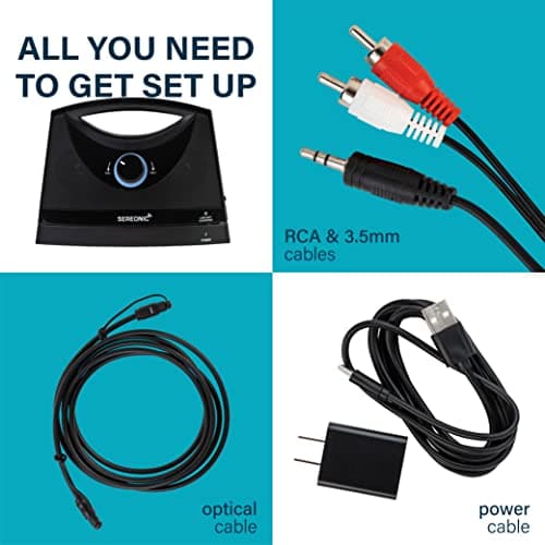 SEREONIC Portable Wireless TV Speakers for Smart TV - Ideal for TV Watching Without The Blaring Volume - Wireless Speakers for TV Designed for Hard of Hearing, Elderly, and Seniors - 100ft Range 5