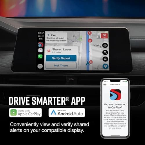 Cobra RAD 480i Laser Radar Detector – Long Range Detection, Bluetooth, Apple CarPlay and Android Auto Compatible, LaserEye Front and Rear Detection, Digital Signal Processing, Black 5