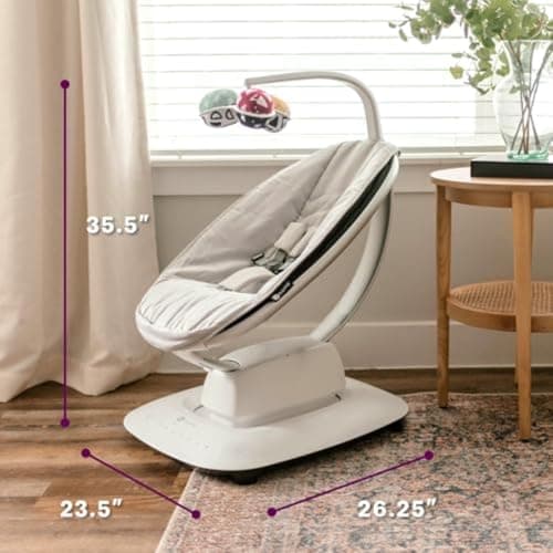 4moms MamaRoo Multi-Motion Baby Swing, Bluetooth Enabled with 5 Unique Motions, Grey 2