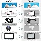 XHYCPY 16ft Inflatable Movie Screen Outdoor Projector Screen with Air Blower Storage Bag - Front/Rear Projection, Easy Set Up Blow Up Screen for Backyard Movie Night, Theme Parties, Celebrations 3