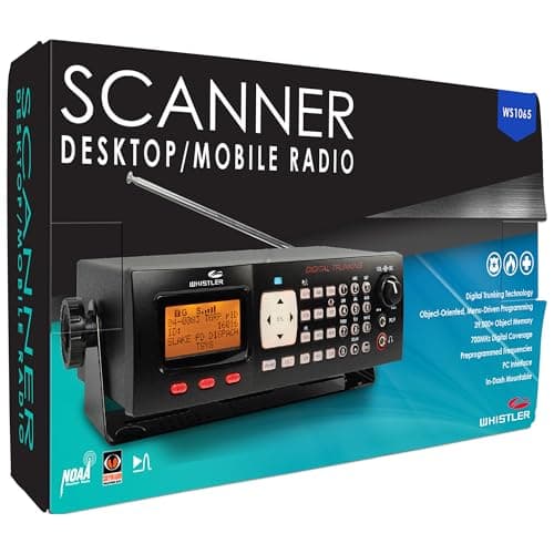 Whistler WS1065 Digital Trunking Desktop Scanner – Programmable Police/Fire Radio with Backlit Display, 1800 Memory Channels, and V-Scanner Technology – Black 3