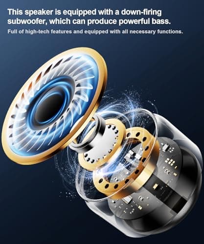 NOTOKA Mini Portable Bluetooth Speakers Wireless,TWS Pairing Small Bluetooth Speaker，with Lights and Lanyard,Gifts for Women/Girls, Boys and Kids for Christmas 3