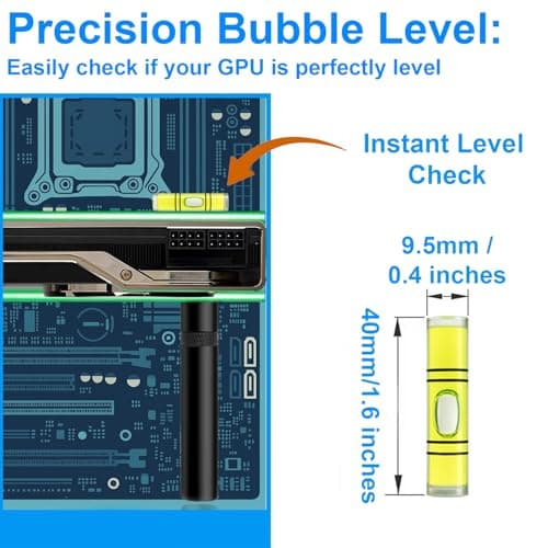 California JOS GPU Support Bracket Graphics Card Brace Anti-Sag Holder Height Adjustable Video Card Stand Black Large 3