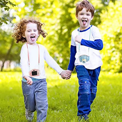 Agoigo Kids Waterproof Camera - Children Underwater HD Video Digital Camcorder, Portable Travel Toy for Toddler - Ideal Christmas Birthday Gifts for Boys Girls Age 3-12 with 32GB Card (Blue) 2