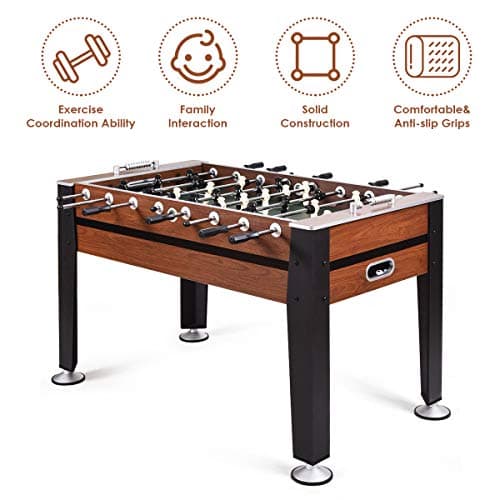 Goplus 54" Foosball Table, Soccer Game Table Competition Sized Football Arcade for Adults, Kids, Indoor Game Room Sport 7