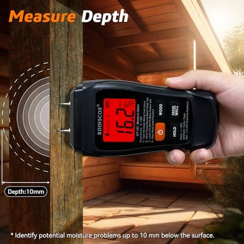 Moisture Meter for Drywall, Wood Moisture Meters for Walls, Floor Humidity Detector, Lumber Firewood Moisture Meter for Wood, Like Hardwood and Softwood 4