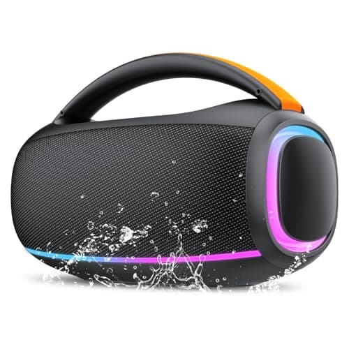 Ajblg Speakers Bluetooth Wireless: 80w Loud Speaker with Bass, 30H Playtime, IPX7 Waterproof, Large Speakers for Work, Outdoor, Workshop, Garage, Portable Speaker with TWS