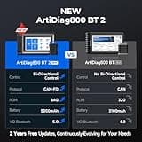 TOPDON AD800BT 2 OBD2 Scanner, 2025 Bidirectional Scan Tool, Function as AD900 Lite AD Pro, All System Automotive Diagnostic Scanner, Active Test, 28+ Reset Service, FCA Autoauth, 2 Years Free Update 2