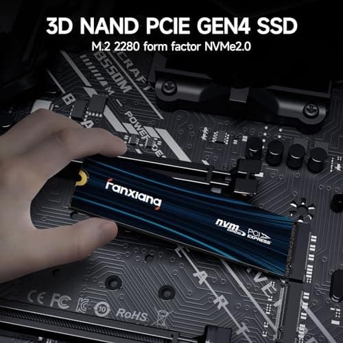 fanxiang 2TB NVMe SSD PCIe Gen 4 Gaming SSD for PS5, Up to 7100MB/s M.2 2280 SSD Compatible with PS5 Storage Expansion, Internal Solid State Drive for Gamers, Professionals, Creators S880E 4