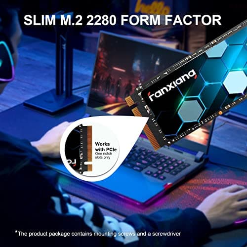 fanxiang S500 Pro 256GB NVMe SSD M.2 PCIe Gen3x4 2280 Internal Solid State Drive, SLC Cache 3D NAND TLC, Up to 3200MB/s, Compatible with Laptop and PC Desktops(Black) 5