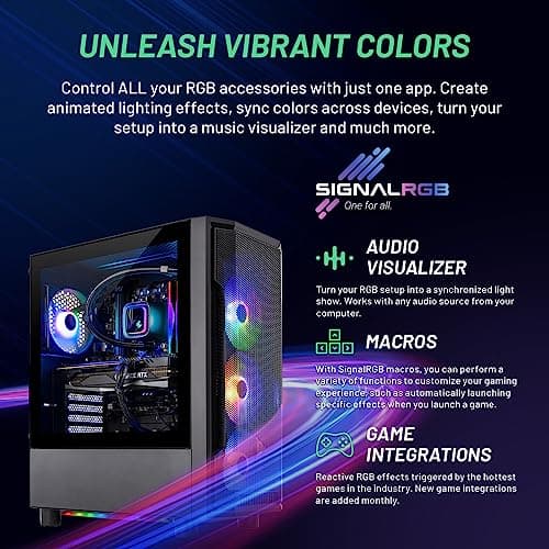 Skytech Gaming Shadow Gaming PC Desktop – AMD Ryzen 7 5700X 3.4 GHz, NVIDIA RTX 4060, 1TB NVME SSD, 16GB DDR4 RAM 3200, 600W Gold PSU, 11AC Wi-Fi, Windows 11 Home 64-bit,Black 2