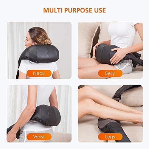 Snailax Shiatsu Neck and Shoulder Massager - Back Massager with Heat, Deep Kneading Electric Massage Pillow for Neck, Back, Shoulder,Foot,Body 4