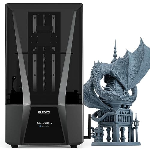 ELEGOO Saturn 3 Ultra MSLA 3D Printer with 10" 12K Monochrome LCD, Wi-Fi Transfer, ACF Release Liner Film, Desktop Resin 3D Printer with Large Printing Size of 8.62 × 4.84 × 10.24 inches
