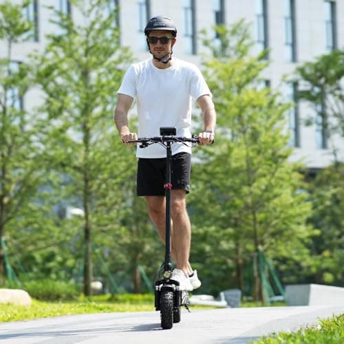 iScooter iX3 Electric Scooter,10" Off Road Pneumatic Tires,800W Motor E-Scooter Up to 25 Miles Range, Top Speed 25MPH, Adjustable Handlebar Height, Folding Commuting Escooter for Adults 8