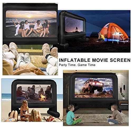 OUTTOY Inflatable/Blow Up Projection Screen with Quiet Fan and Storage Bag, Easy Set up, Mega for Outdoor, Backyard Movie Night, Theme Parties, Celebrations-16FT 2
